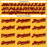 Personalized Gold Red-Black Authentic Baseball Jersey with Custom Name and Number Personalized Gold Red-Black Authentic Baseball