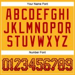 Custom Gold Red-Black Authentic Drift Baseball Jersey Personalized Name and Number for Team Personalized Gold Red-Black Authentic