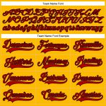 Custom Name Number Jersey - Personalized Red Black Gold Hockey Lace Neck Team Jersey Personalized Gold Red-Black Hockey Lace