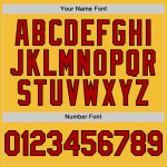 Custom Name Number Personalized Gold Red-Black Line Baseball Jersey - Authentic Team Jersey Personalized Gold Red-Black Line