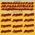 Custom Name Number Personalized Gold Red-Black Line Baseball Jersey - Authentic Team Jersey Personalized Gold Red-Black Line