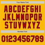 Custom Name and Number Personalized Gold Red-Navy Baseball Jersey - Authentic Team Gear Personalized Gold Red-Navy Authentic
