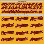Custom Name & Number Personalized Gold Red-Navy Sleeveless Baseball Jersey - Authentic Team Apparel Personalized Gold Red-Navy