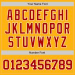 Custom Name and Number Personalized Baseball Jersey - Authentic Red-White Gold Design Personalized Gold Red-White Authentic