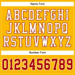 Personalized Gold Red-White Authentic Football Jersey for Men and Women Personalized Gold Red-White Mesh Authentic Football