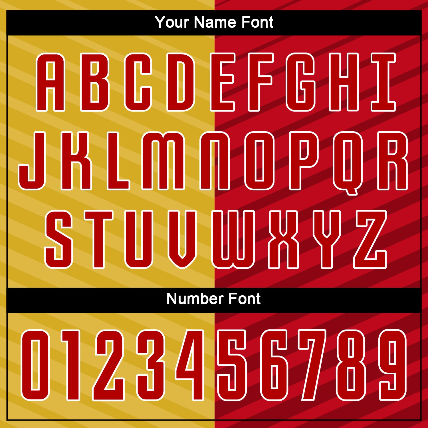 Personalized Gold Red-White Sublimation Soccer Uniform Jersey Team Custom Name and Number Custom Name and Number Soccer Jersey - Personalized Red-White Gold Sublimation Uniform Personalized Gold Red-White Sublimation - Image 5