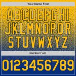 Custom Name and Number Personalized Gold Royal Fashion Baseball Jersey - Authentic Fade Design Personalized Gold Royal Authentic