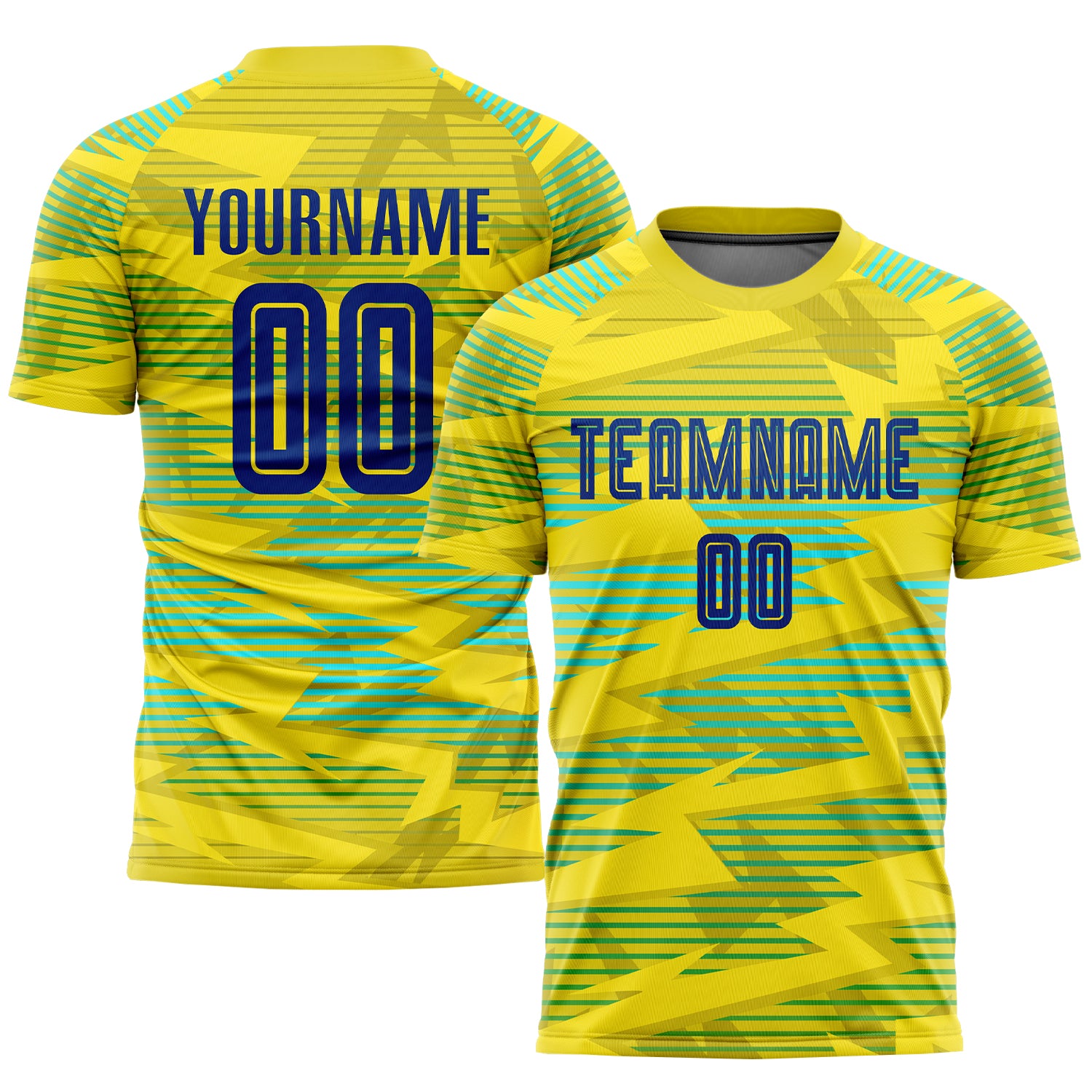 Custom Name and Number Personalized Soccer Uniform Jersey - Gold Royal Light Blue Sublimation Design Personalized Gold Royal-Light