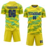 Custom Name and Number Personalized Soccer Uniform Jersey - Gold Royal Light Blue Sublimation Design Personalized Gold Royal-Light