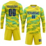 Custom Name and Number Personalized Soccer Uniform Jersey - Gold Royal Light Blue Sublimation Design Personalized Gold Royal-Light