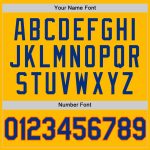 Custom Gold Royal-Orange Authentic Baseball Jersey with Personalized Name and Number - Team Apparel Personalized Gold Royal-Orange