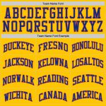 Custom Name & Number Gold Royal-Orange Basketball Jersey - Authentic Throwback Style Personalized Gold Royal-Orange Authentic