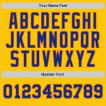 Custom Name & Number Gold Royal-Orange Basketball Jersey - Authentic Throwback Style Personalized Gold Royal-Orange Authentic