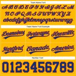Custom Name Number Basketball Shorts Personalized Gold Royal-Orange Authentic Throwback Design Personalized Gold Royal-Orange