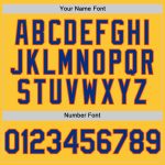 Personalized Gold Royal Orange Throwback Baseball Jersey with Custom Name and Number Personalized Gold Royal-Orange Mesh