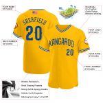 Custom American Flag Baseball Jersey, Personalized Gold Royal-White Fashion with Name and Number Personalized Gold Royal-White