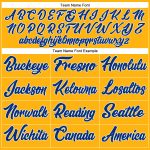 Custom Gold and White Authentic Baseball Jersey - Personalized Sports Apparel Personalized Gold Royal-White Authentic Baseball