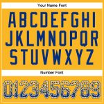 Custom Gold Royal-White Baseball Jersey with Personalized Name and Number - Authentic Drift Fashion Team Wear Personalized