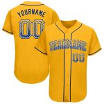 Custom Gold Royal-White Baseball Jersey with Personalized Name and Number - Authentic Drift Fashion Team Wear Personalized