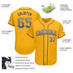 Custom Gold Royal-White Baseball Jersey with Personalized Name and Number - Authentic Drift Fashion Team Wear Personalized