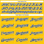 Custom Name Number Baseball Jersey - Personalized Gold Royal-White Authentic Sleeveless Team Jersey Personalized Gold Royal-White