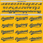 Custom Gold Baseball Jersey with Royal-White Design, Personalized Name and Number, Authentic Throwback Style Personalized