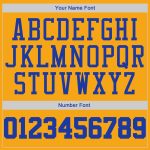 Personalized Gold Royal-White Baseball Jersey Shirt Custom Team Name & Number - Authentic Rib-Knit Design Personalized Gold