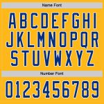 Custom Gold Hockey Jersey - Personalized Royal-White Team Apparel Personalized Gold Royal-White Hockey Jersey