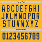 Custom Name and Number Gold Hockey Jersey - Personalized Royal-White Team Jersey Personalized Gold Royal-White Hockey Jersey