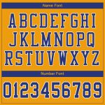 Personalized Gold Royal-White Authentic Football Jersey for Men and Women Personalized Gold Royal-White Mesh Authentic Football