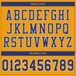 Custom Name and Number Personalized Gold White Mesh Authentic Football Jersey Team Personalized Gold Royal-White Mesh Authentic