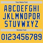 Custom Name and Number Gold Baseball Jersey - Personalized Royal-White Mesh Throwback Team Apparel Personalized Gold Royal-White