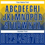 Custom Soccer Uniform Jersey Personalized Gold Royal-White with Team Name and Number Personalized Gold Royal-White Sublimation