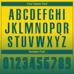 Custom Name Number Soccer Jersey - Personalized Gold Teal Long Sleeve Fade Fashion Uniform Personalized Gold Teal Sublimation