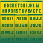 Custom Name Number Soccer Jersey - Personalized Gold Teal Long Sleeve Fade Fashion Uniform Personalized Gold Teal Sublimation