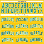 Customizable Gold Teal-White Basketball Jersey with Personalized Name and Number - Authentic Throwback Style Personalized