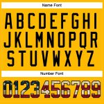 Personalized Vintage Gold USA Flag Hockey Jersey, Custom Name & Number, Black Crimson Lace Neck Team Apparel Personalized