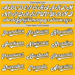 Custom Name and Number Personalized Two Tone Baseball Jersey - Gold White Black Authentic Design Personalized Gold White-Black