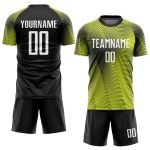 Custom Name Number Soccer Jersey Uniform - Personalized Gold White Black Sublimation Team Gear Personalized Gold White-Black
