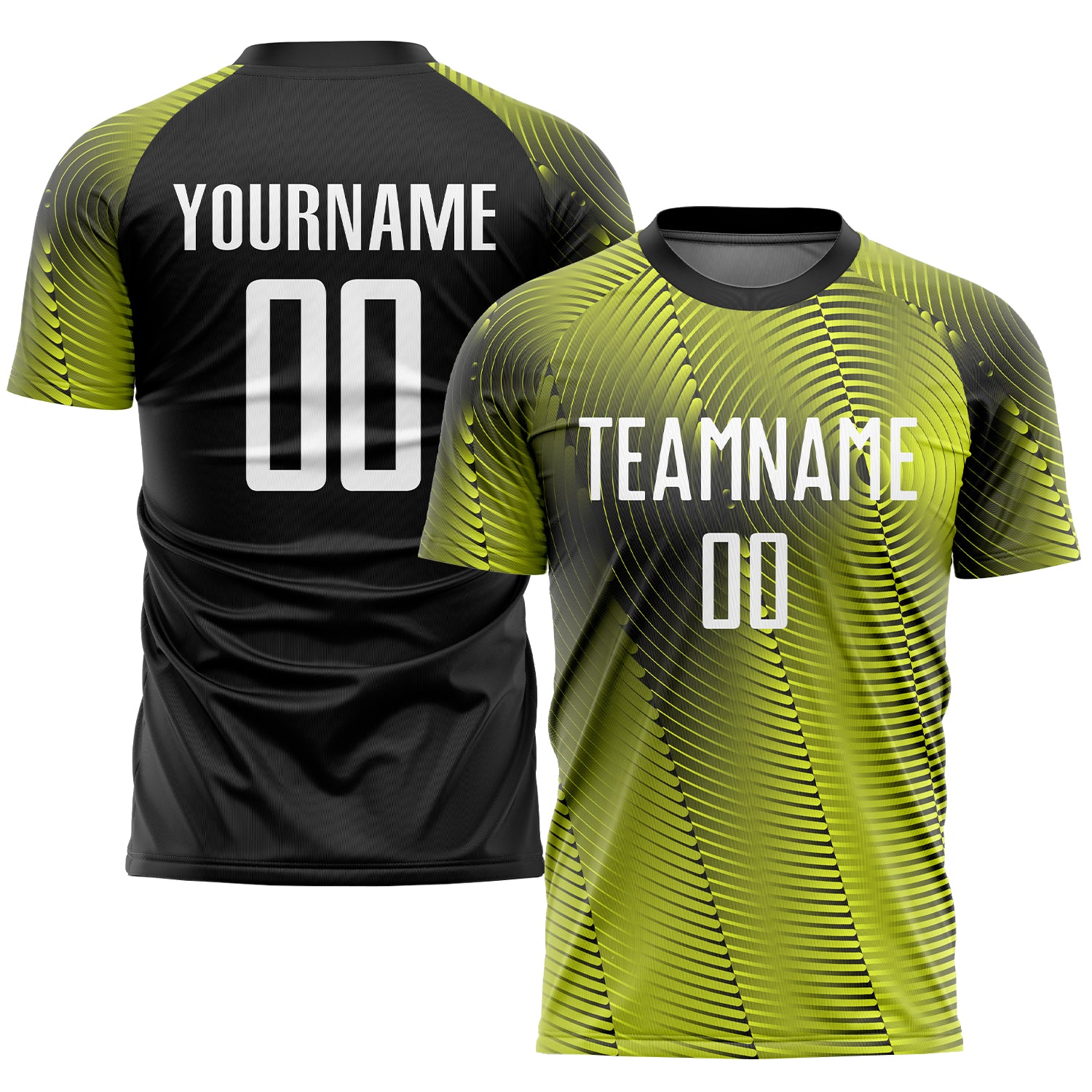 Custom Name Number Soccer Jersey Uniform - Personalized Gold White Black Sublimation Team Gear Personalized Gold White-Black