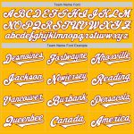 Custom Name Number Two Tone Baseball Jersey - Personalized Gold White Crimson Authentic Team Jersey Personalized Gold White-Crimson