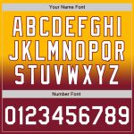 Custom Name & Number Varsity Letterman Jacket - Personalized Gold White-Crimson Bomber Fade Fashion Jacket Personalized Gold