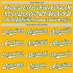 Custom Name and Number Personalized Two-Tone Baseball Jersey in Gold White Green Personalized Gold White-Green Authentic