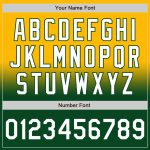 Custom Team Name Number Varsity Letterman Bomber Jacket Personalized Gold White Green Fade Fashion Jacket Personalized Gold