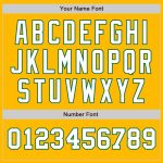 Custom Two-Tone Baseball Jersey with Personalized Name and Number in Gold and Kelly Green Personalized Gold White-Kelly Green