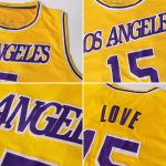 Custom Name and Number Personalized Gold White-Navy Basketball Jersey - Authentic Throwback Team Jersey Personalized Gold