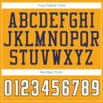 Custom Name Number Gold White Navy Baseball Jersey Shirt - Personalized Throwback Rib-Knit Team Apparel Personalized Gold