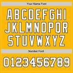 Custom Personalized Gold White Navy Baseball Jersey with Name & Number - Authentic Two Tone Design Personalized Gold White-Navy