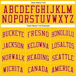Custom Personalized Red Basketball Jersey with Gold White Pinstripes, Team Name & Number Personalized Gold White Pinstripe