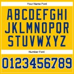 Custom Name Number Basketball Jersey Personalized Gold White Pinstripe Royal Authentic Personalized Gold White Pinstripe